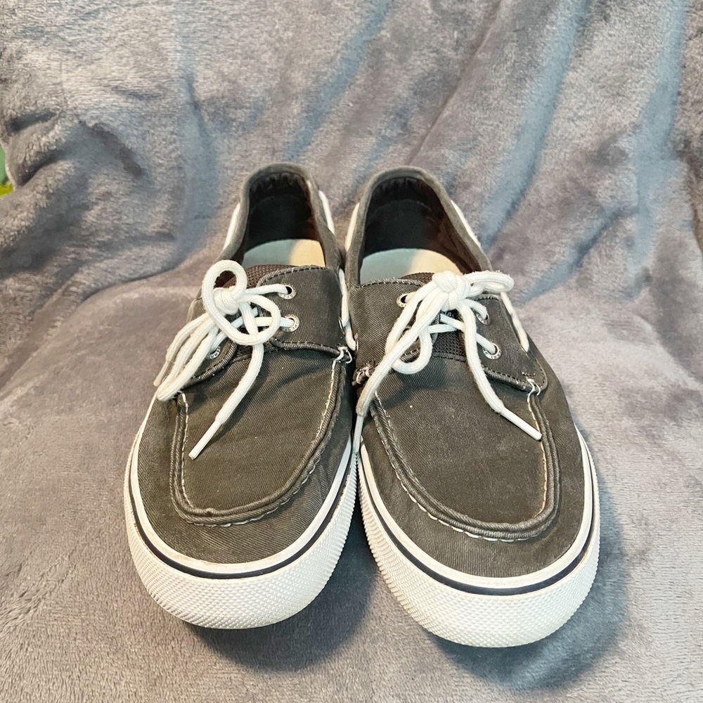 Sperry Men's Gray Canvas Boat Shoes
